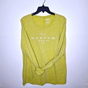 Duluth Trading Co. Granola girl core apple green pullover shirt size Large.